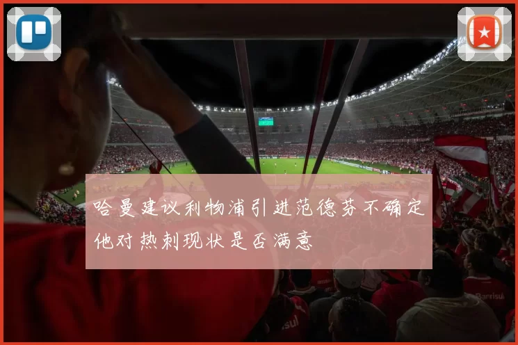 哈曼建议利物浦引进范德芬不确定他对热刺现状是否满意