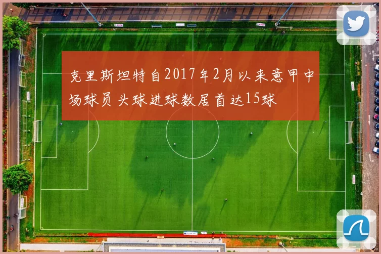 克里斯坦特自2017年2月以来意甲中场球员头球进球数居首达15球
